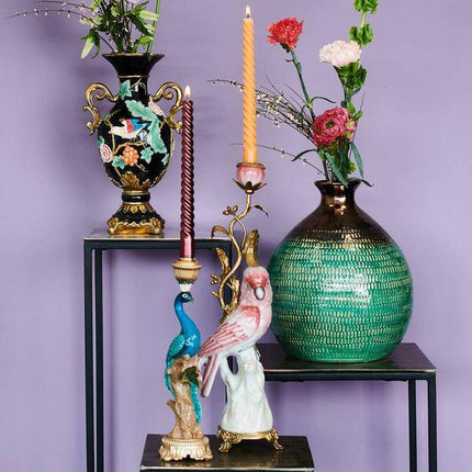 Kerzenständer Peacock Multi – Bunte Dekoration – 29 cm Höhe – Eleganter Kerzenhalter für Innen & Außen – Stilvolles Ambiente mit farbenfrohem Design