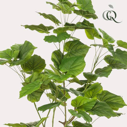 Kunstpflanze Ficus Umbellata – Afrikanische Feige – ca. 125cm hoch – Realistische künstliche Zimmerpflanze – Dekopflanze für Wohnzimmer, Büro & Wintergarten