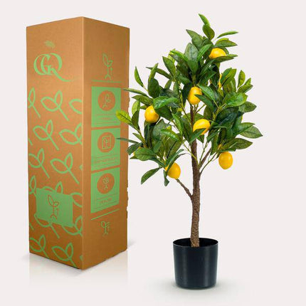 Kunstpflanze Citrus Limonia – Zitronenbaum – 72cm – Hochwertiger künstlicher Baum mit naturgetreuen Blättern & realistischen Früchten – Immergrüne Dekopflanze für Wohnzimmer, Küche & Büro – Pflegefrei & langlebig