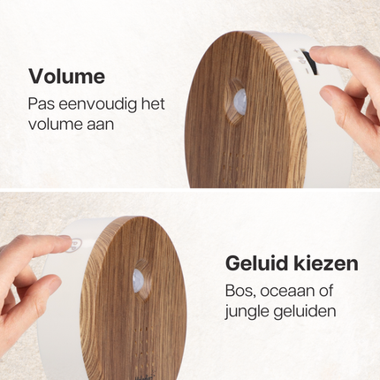 Melodiez Musikbox – Melody Nature Box aus dunklem Holz – Soundbox mit Vogelgezwitscher, Meeresrauschen & Dschungelklängen – Mit Bewegungsmelder – Entspannung & Wohlfühlatmosphäre