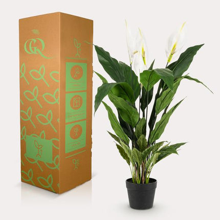 Spathiphyllum – Löffelpflanze – Künstliche Zimmerpflanze – Wartungsfrei – Ø90cm – Deko für Wohnzimmer, Büro & Küche