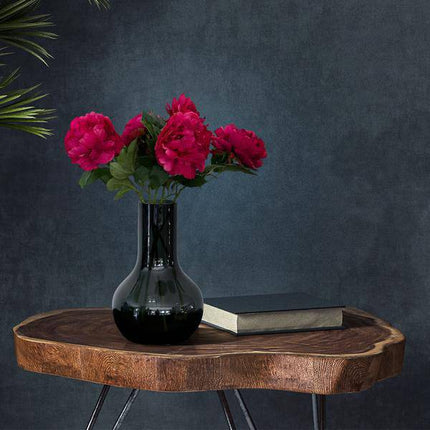 Künstliche Blumenstrauß Pfingstrosen Dunkelrosa – 5 Stück je 65cm – Realistische Kunstblumen – Eleganter Deko Blumenstrauß – Langlebige & pflegeleichte Dekoration für Zuhause, Büro & Events