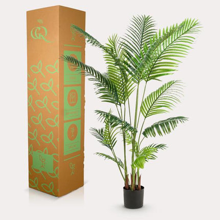 Kunstpalme Howea forsteriana – 160cm – Realistische Kentia – Palme – Pflegefrei – Hypoallergen – Für Wohnzimmer, Büro & Wintergarten – Highlight