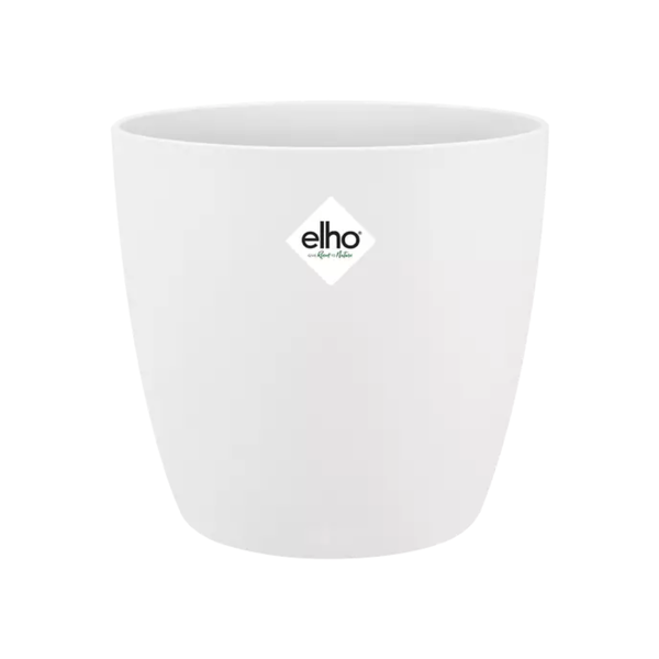 Pflanztopf Brüssel Rund – Weiß – D25cm – Moderner Blumentopf aus recyceltem Kunststoff – Leicht & robust – Für Innen- und Außenbereich