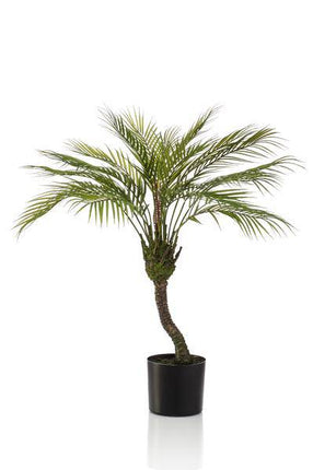 Kunstpflanze Chamaedorea Elegans – Bergpalme – 85cm – Hochwertige künstliche Palme mit naturgetreuen Wedeln – Immergrüne Dekopflanze für Wohnzimmer, Wintergarten & Büro – Pflegefrei & langlebig