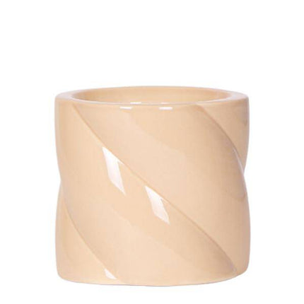 Candy Blumentopf Pfirsich Ø9cm – Dekorativer Keramiktopf in moderner runder Form – Pflanzentopf für Orchideen, Sukkulenten & Grünpflanzen – Stilvolle Blumendeko für Wohnzimmer, Küche & Büro