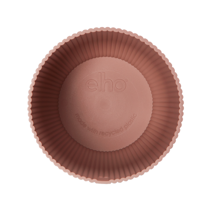 Pflanztopf Vibes Fold – Rosa – D30cm x H27cm – Moderner Blumentopf mit Rillenstruktur – Mit Wasserablauf – Dekorativer Übertopf aus Kunststoff für große Zimmerpflanzen – Für Wohnzimmer & Büro