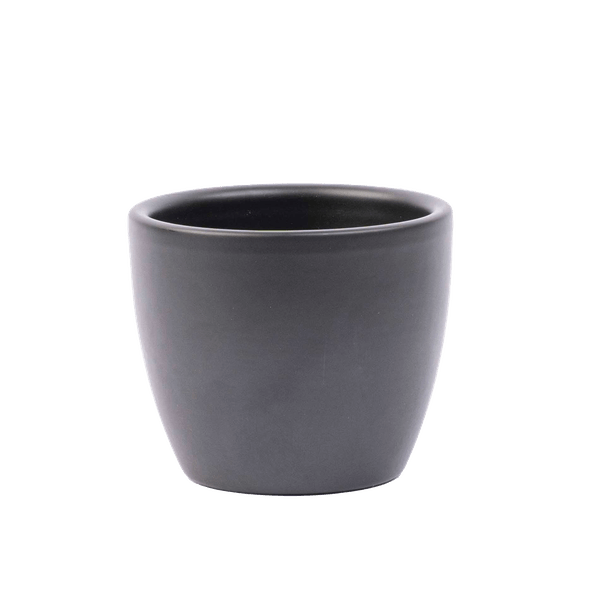 Topf Boule Anthrazit Matt – Ø7,5 cm – Moderner Keramikpflanztopf – Zeitlos & Stilvoll