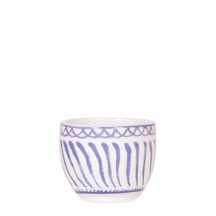 Dekotopf Granada – Blau – Ø6cm – Mediterraner Keramik Blumentopf in glänzender Glasur – Klassisches Design – Für Zimmerpflanzen & Sukkulenten