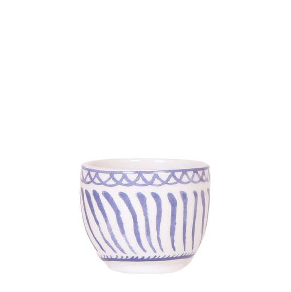 Dekotopf Granada – Blau – Ø6cm – Mediterraner Keramik Blumentopf in glänzender Glasur – Klassisches Design – Für Zimmerpflanzen & Sukkulenten