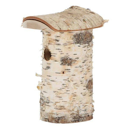 Blaumeisen-Nistkasten aus Birkenholz – Wetterfestes Vogelhaus für den Garten – 13,4 x 16,9 x 25,5 cm – Naturdesign – Ideal für heimische Gartenvögel