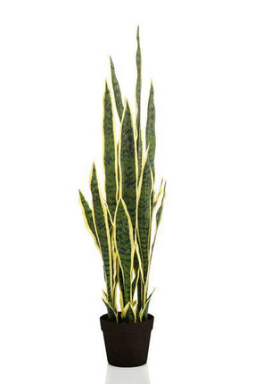 Kunstpflanze Sansevieria Trifasciata – Frauenzunge 97cm – Täuschend echt & pflegefrei – Zeitloser Klassiker für Wohnung & Büro – Dekorative Kunst-Zimmerpflanze