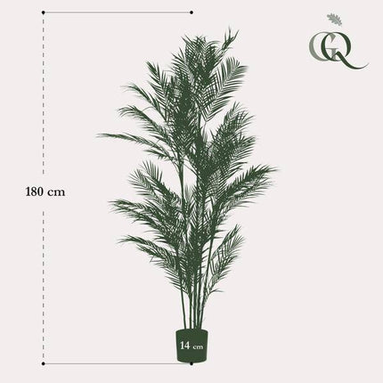 Kunstpflanze Chamaedorea Elegans ↕180cm – künstliche Grünpflanze für Wohnzimmer, Büro, Flur & pflegeleichte Deko