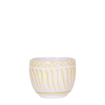 Topf Granada – Gelb – Ø6cm – Dekorativer Blumentopf aus Keramik im mediterranen Stil – Glasiertes Pflanzgefäß – Mini – Übertopf für Zimmerpflanzen
