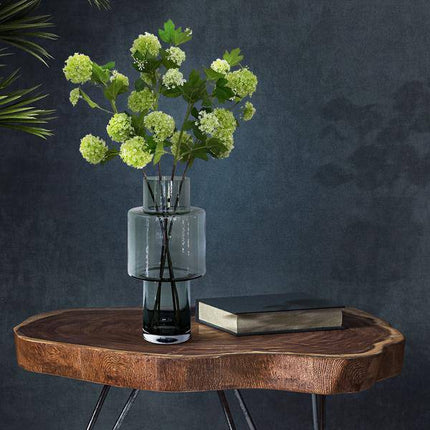Kunstpflanze Künstliche Viburnum Opulus Zweige Creme 75cm 4er – Set Realistische Kunstb ↕75cm – künstliche Grünpflanze für Wohnzimmer, Büro, Flur