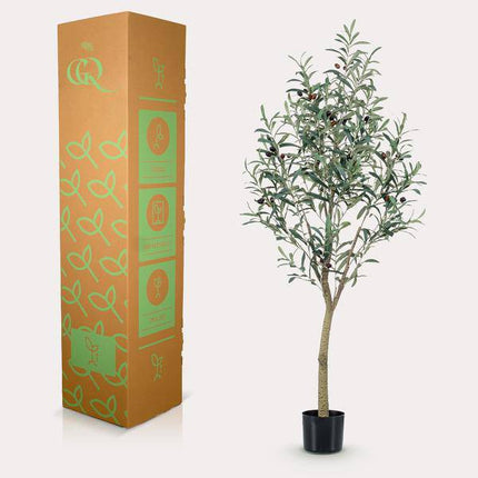 Kunstpflanze Olea europaea – Olivenbaum – 140cm – pflegeleicht – dekorativer Kunstbaum für Zuhause & Büro