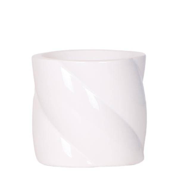Candy Blumentopf Weiß Ø9cm – Keramiktopf in runder Form – Pflanzentopf für Orchideen, Sukkulenten & Zimmerpflanzen