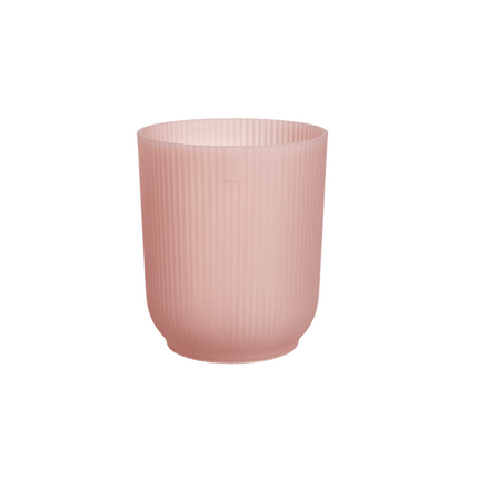 Vibes Orchideen Topf Rosa – D13xH15 – Moderner Blumentopf mit Rillenstruktur – Dekorativer Pflanztopf mit Wasserablauf – Stilvoller Übertopf für Orchideen & Zimmerpflanzen