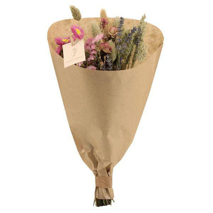 Trockenblumenstrauß – Feldstrauß Rosa – 6 Sträuße – 60cm hoch – Ø25cm – Getrocknete Blumen & Blätter – Langlebiger Dekostrauß für Zuhause, Hochzeit & Geschenkidee