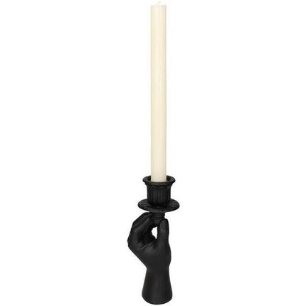 Kerzenständer – Schwarze Hand – 20cm – Moderner Kerzenhalter aus Polystone – Künstlerische Deko – Design – Kerzenständer für Tisch & Regal
