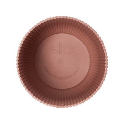 Pflanztopf Vibes Fold – Rosa – D18cm x H17cm – Moderner Blumentopf mit Rillenstruktur – Mit Wasserablauf – Dekorativer Übertopf aus Kunststoff für Zimmerpflanzen – Für Wohnzimmer & Büro