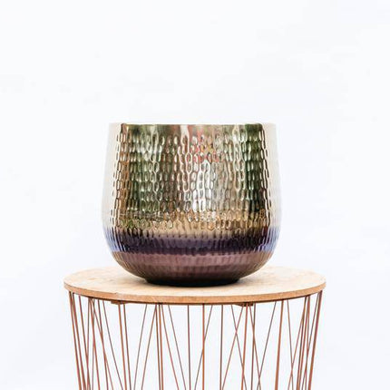 Topf Jenna Gold – Pflanzgefäß 29cmx24cm – Modern & Elegant – Blumentopf für Innen & Außen – Robustes Material – Stylisches Gold-Design