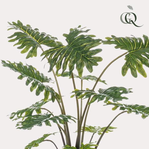 Kunstpflanze Philodendron – 80cm – Realistische Zimmerpflanze – Pflegefrei – Flexibel formbar – Für Wohnzimmer, Büro & Hängeampel – Tropischer Look