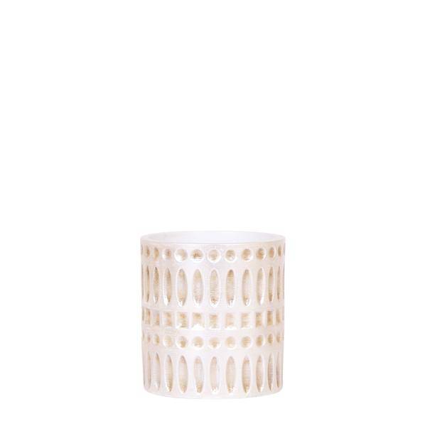 Dekotopf Mosaik – Ø6cm – Blumentopf mit goldenen Mosaikdetails – Stilvoller Mini Pflanztopf für Sukkulenten & kleine Pflanzen