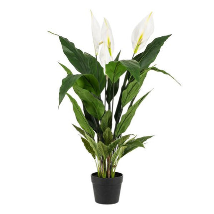 Spathiphyllum – Löffelpflanze – Künstliche Zimmerpflanze – Wartungsfrei – Ø90cm – Deko für Wohnzimmer, Büro & Küche