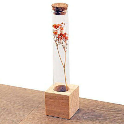 Trockenblumenständer aus Holz – Tube S – 24cm – Halter für Trockenblumen & Kräuter – 16 Löcher für kreative Blumenarrangements
