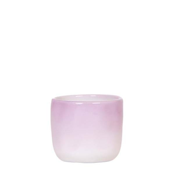 Gradience Übertopf Rosa – Ø6cm – Blumentopf mit Farbverlauf – Glänzender Keramiktopf für Sukkulenten & Mini – Orchideen