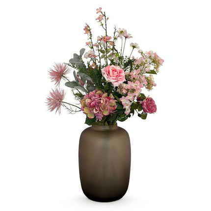 Künstliche Blumen – Seidenblumenstrauß Pretty Pink – L – 89cm – Handgebunden – Hochwertiger Deko Blumenstrauß in Rosa für Wohnzimmer, Büro & Hochzeit