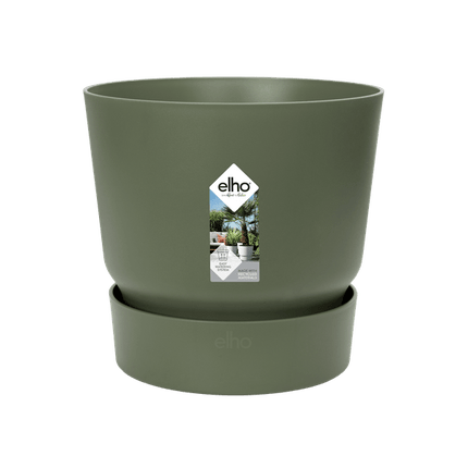 Greenville Pflanztopf Grün – D39 x H37 – Blumentopf für Innen & Außen – Großes Pflanzgefäß
