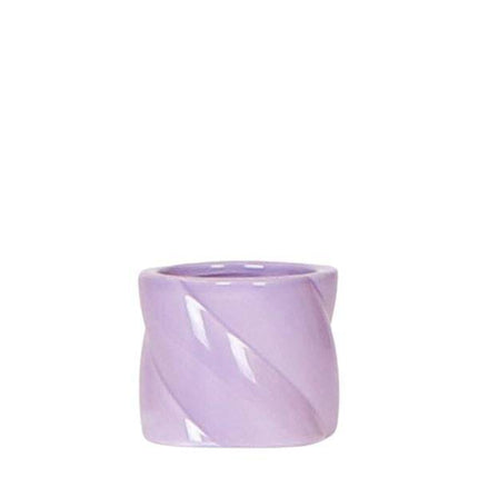 Dekotopf Candy – Flieder – Ø6cm – Farbiger Keramik Blumentopf in glänzender Optik – Runde Form – Für Mini-Orchideen, Sukkulenten & Zimmerpflanzen – Stilvolle Deko für Innenräume