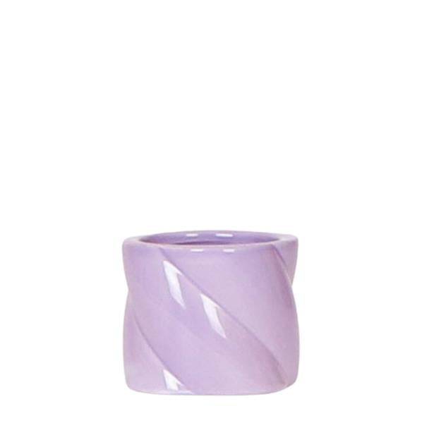 Dekotopf Candy – Flieder – Ø6cm – Farbiger Keramik Blumentopf in glänzender Optik – Runde Form – Für Mini – Orchideen, Sukkulenten & Zimmerpflanzen