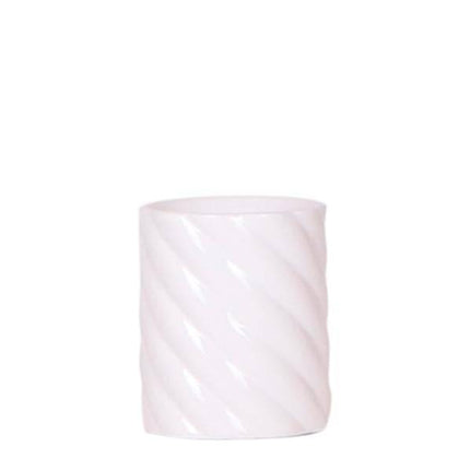 Dekotopf Candy Hoch – Weiß – Ø6cm – Eleganter Keramik Blumentopf in glänzender Optik – Hohe Form – Für Mini – Stilvolle Deko für Innenräume