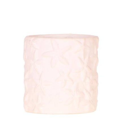 Star Fish Blumentopf Off White Ø9cm – Dekorativer Keramiktopf mit Seestern-Muster – Sommerlicher Pflanzentopf im maritimen Design – Blumendeko für Wohnzimmer, Küche & Bad