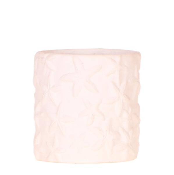 Star Fish Blumentopf Off White Ø9cm – Dekorativer Keramiktopf mit Seestern-Muster – Sommerlicher Pflanzentopf im maritimen Design – Blumendeko für Wohnzimmer, Küche & Bad