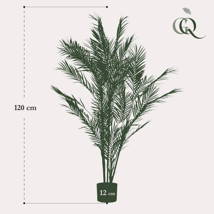 Kunstpflanze Chamaedorea Elegans ↕120cm – künstliche Grünpflanze für Wohnzimmer, Büro, Flur & pflegeleichte Deko