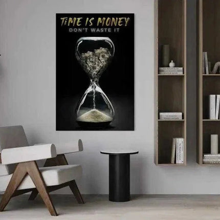 Time is money - Leinwandbild Motivation (Canvas) kaufen bei Linkreich – Jetzt entdecken!