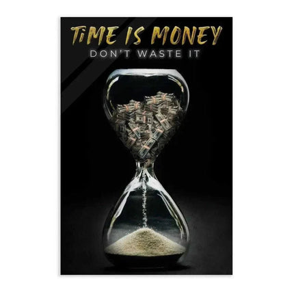 Time is money - Leinwandbild Motivation (Canvas) kaufen bei Linkreich – Jetzt entdecken!