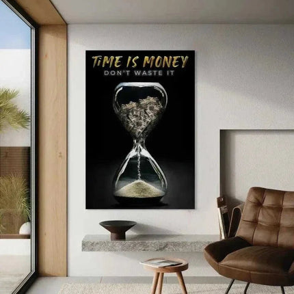 Time is money - Leinwandbild Motivation (Canvas) kaufen bei Linkreich – Jetzt entdecken!