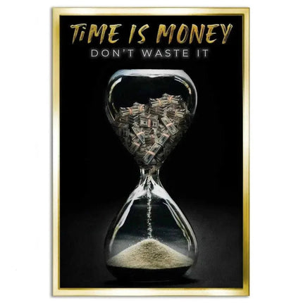Time is money - Leinwandbild Motivation (Canvas) kaufen bei Linkreich – Jetzt entdecken!