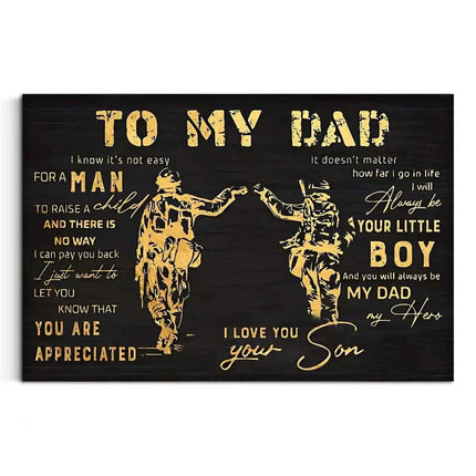 To my Dad - Leinwandbild Lifestyle (Canvas) kaufen bei Linkreich – Jetzt entdecken!