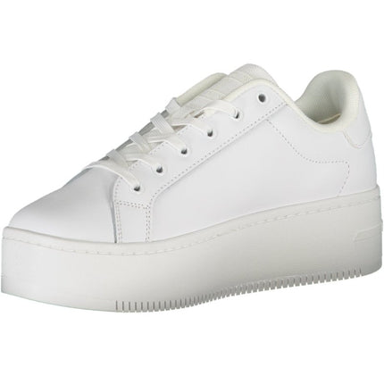 SEO. Tommy Hilfiger Damen - Sneaker weiß – Sportschuhe mit Keilabsatz für Frühjahr/Sommer - Schwarz Linkreich