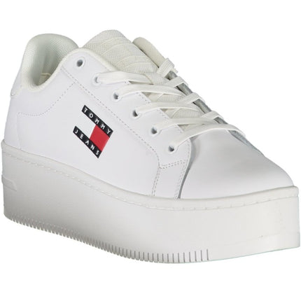 SEO. Tommy Hilfiger Damen - Sneaker weiß – Sportschuhe mit Keilabsatz für Frühjahr/Sommer - Schwarz Linkreich