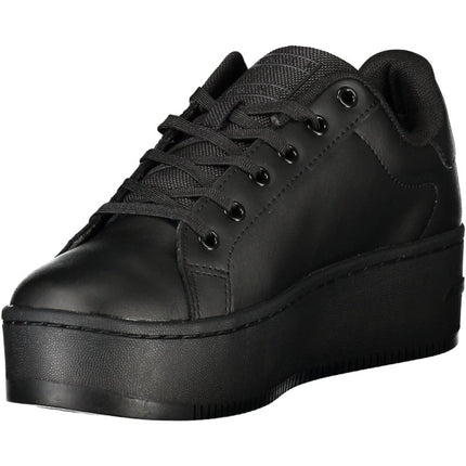 SEO. Tommy Hilfiger Damen - Sneaker weiß – Sportschuhe mit Keilabsatz für Frühjahr/Sommer - Schwarz Linkreich