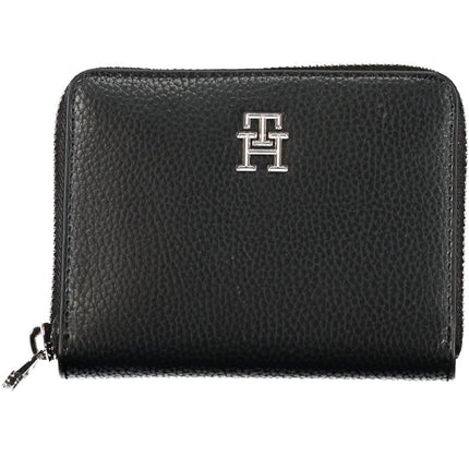 SEO. Tommy Hilfiger Geldbörse Damen – Elegante Geldbörse Schwarz mit Logo - Schwarz Linkreich