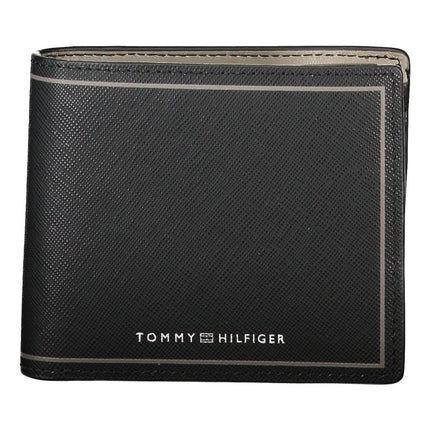 SEO. Tommy Hilfiger Geldbörse Herren Schwarz – Elegante Pelle - Brieftasche mit Logo - Schwarz Linkreich