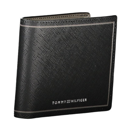 SEO. Tommy Hilfiger Geldbörse Herren Schwarz – Elegante Pelle - Brieftasche mit Logo - Schwarz Linkreich